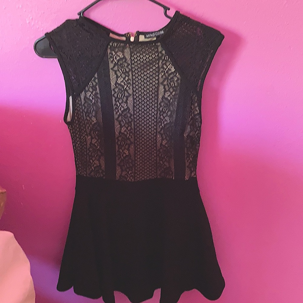 This is a black dress, brand is Mind Code, medium.